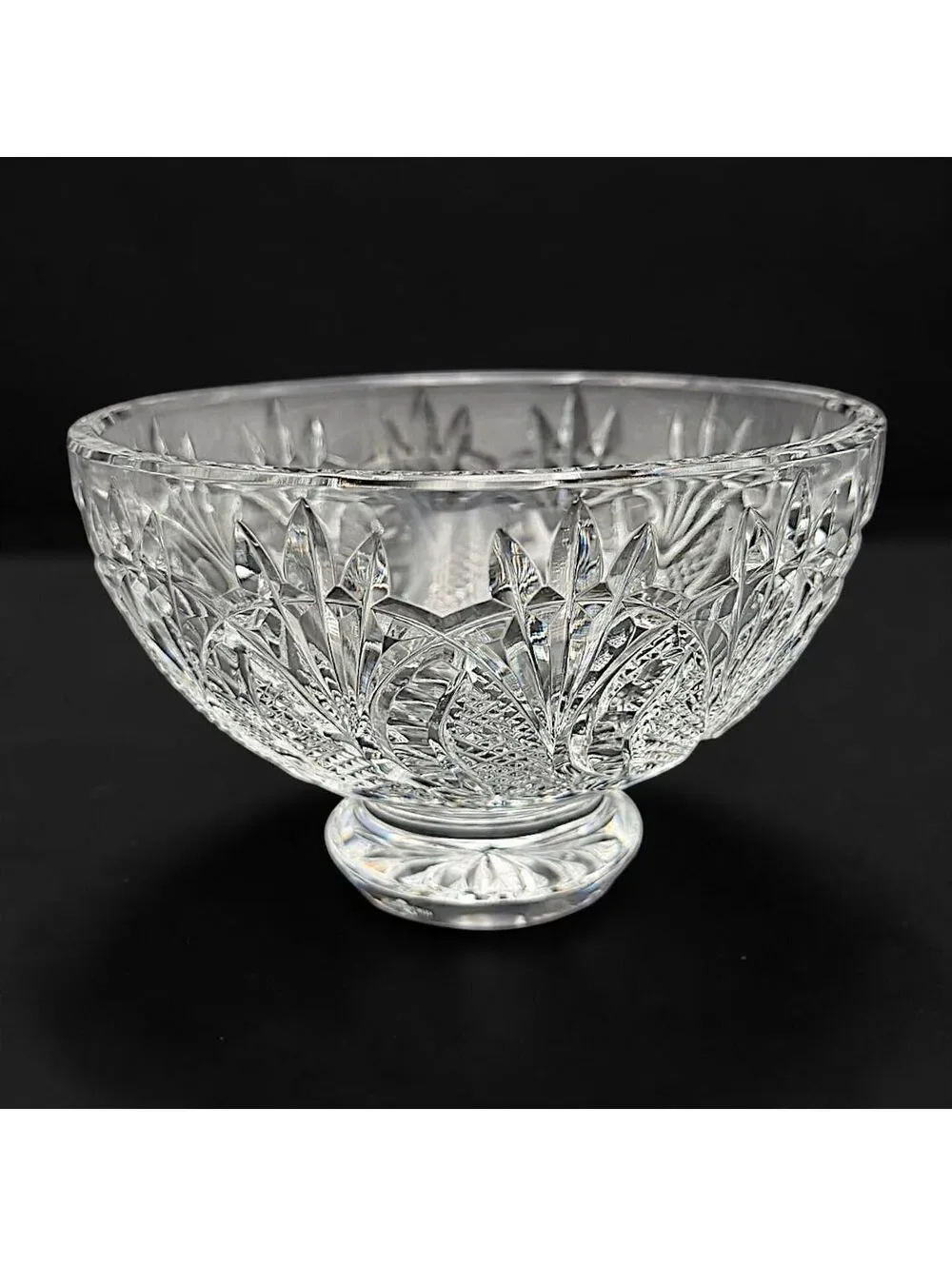 Vtg Waterford Seahorse Footed Bowl Lismore Style Cut Crystal Centerpiece 6 Inch